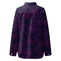 Košulje za žene Čvrsta boja Ovratna ovratnik dugi rukav proljeće jesen jesen casun Comfort Floy Style Style Down