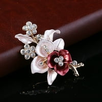 Homemaxs Elegantni ručno izrađeni cvjetni u obliku broševa Diamante Diamante Broš pribor za nakit Corsage Poklon