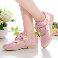 Dječje cipele A-Lister bijele kožne cipele princezine Cipele za djevojčice s mašnom tanke cipele izvedbene cipele