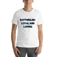 Trobojni Rotvajler: odana i puna ljubavi pamučna majica kratkih rukava Iz e-pošte