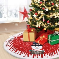 Suknja božićnog drvca, prostirka za božićno drvce, naslovnica božićnog drvca, suknja crvenog božićnog drvca za
