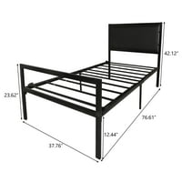 Industrijski metalni krevet na platformi za teške uvjete rada, Baza madraca s čeličnim letvicama, okvir kreveta
