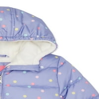 Zimska Puff jakna s jednorogom u točkicama za djevojčice iz Amerike