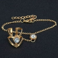 Vintage kristalni prsten narukvica lanac za zapešće nakit modne narukvice za ruke Ženski nakit za ruke Vintage