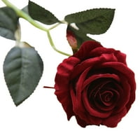 Imitacija cvijeta $ Flanel ruža $ tamnocrvene umjetne lažne ruže Flanel cvijet Svadbeni Buket svadbena zabava