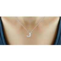 Jewelersclub Accent White Diamond J Početni privjesak od srebra od sterlinga