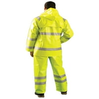 Velika žuta vodootporna jakna od vrhunskog Modakrilnog pamučnog dresa od PVC-a s vatrootpornim PVC-om, sa zavarenim