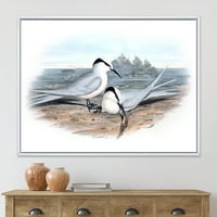 DesignArt 'Drevne ptice u divljim IX -ovim tradicionalnim uokvirenim platnenim zidnim umjetničkim printom