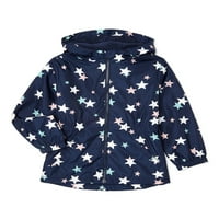 Wonder Nation Girls Rain jakna s kapuljačom, veličine 4- & Plus