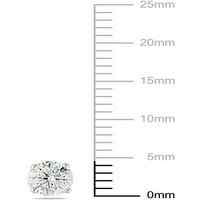 Carat T.W. Dijamantni 14KT naušnice s pasijansama od bijelog zlata