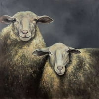 Ispis plakata dvije ovce iz umjetničkog studija u Mumbaiju