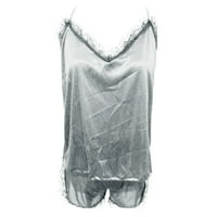 Ženske pidžame postavlja naramenica bez rukava za noćnu odjeću obloge satena Cami Top Sets Womens Loungewear Sets