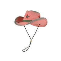 bijeli kaubojski šešir od filca za žene i tinejdžerice, ružičasti kaubojski šeširi s pahuljastim perjem i remenom