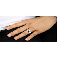 Jewelersclub Crni dijamantni prstenovi za muškarce - 1. CTW pravi crni dijamantni prsten za muškarce - hipoalergenski