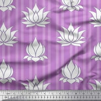 Zelena baršunasta tkanina U prugama i umjetnička tkanina s cvjetnim lotosom širine dvorišta