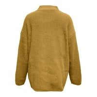 Ženski pulover pulover pulover pulover s patentnim zatvaračem dugih rukava džemper s visokim vratom za