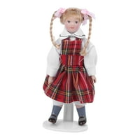 Kućica za lutke Henmomu, porculanska lutka u crvenoj haljini za djecu
