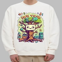Casual pulover s okruglim vratom sa zabavnim grafitima, grafičkim kapuljačama s kapuljačom