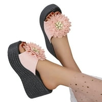 Klinaste čizme za žene ženske klinove čizme ženske modne sandale rimskih nožnih prstiju papuče plaža otvorena