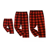 Grianlook žene labave božićne pidžame hlače xmas ravna noga lounge gant party plaid pJ dnos zelena mama l