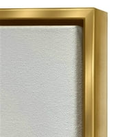 Stupell Industries mjeri ekvivalente varalice metalnog zlata uokvirenog plutajućem platnu zidne umjetnosti, 16x20