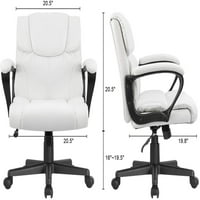 Vineego Mid Back Office stol stolica PU kože izvršna stolica podesiva stolica poslovnog menadžera ergonomska okretna