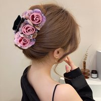 Protuklizni križni zupci U Stilu Kaki kandže za žensku kosu cvjetne perle ukras mašna alat za oblikovanje kose