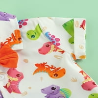 Kompleti odjeće za dječake u A-listi ukrašeni leptir mašnom, košuljom kratkih rukava s printom dinosaura iz crtića