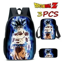 Set Dragon Ball Z BackPack Anime Crtac Super Saiyan Goku Studentska torba tinejdžeri Dječaci Dječji torbica set-a