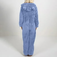 Žene s kapuljačama s dugim rukavima pidžama ležerna zima topla roppe odjeća za spavanje