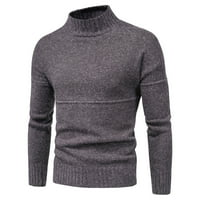 Jsaierl muški džemper pleteni vrat ležerni vitak vrh dugih rukava jesen i zimska topli pulover košulja