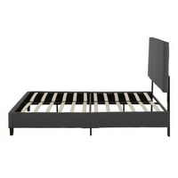 Krevet na platformi s platnenim presvlakama i drvenim letvicama, nije potrebna opruga, puna