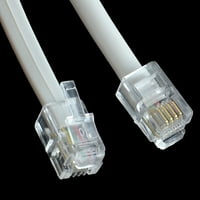 Plastični spiralni kabel 4 do 4 do Muški konektori za telefonsku liniju do bijele