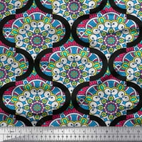 Pamučna Batiste Tkanina Od mandale i četverokrakog tiska u Damasku za rukotvorine širine dvorišta