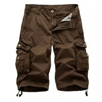 Muške klasične fit fit cargo kratke hlače Big & Visok ljetni povremeni višestruki džepovi kratke hlače lagane