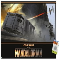 Ratovi zvijezda: Mandalorijska sezona-Battle poster na zidu s gumbima, 22.375 34