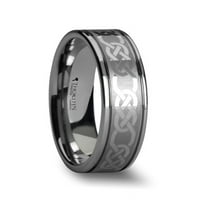 Vjenčani prsten od volframa s nepčanim keltskim uzorkom s laserskim graviranjem