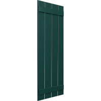 Ekena Millwork 23 W 71 H TRUE FIT PVC FOVE PABORNA SASTAVLJENE PART-N BATTEN TUBINES, TERMILNO GREEN