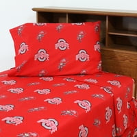 Ohio State Buckeyes pamuk, set lima - ravni lim, opremljeni list, jastuci, puni, timske boje