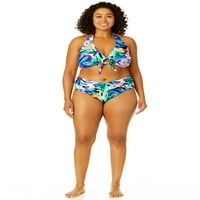 Ženske kupaće gaće za bikini veličine plus veličine u srednjem usponu i izrezu u obliku inča