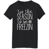 Grafička Amerika svečano hladno božićni odmor Tis Seasoses da bude Freezin ženska grafička majica