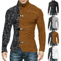 Muškarci toplo kornjače pulover ležerno vitke jakne džemper gumper Tops COAD Black m