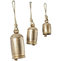 Dekodirano zlatno metalno Ukrasno viseće zvono u tibetanskom stilu, set od 13 zvona