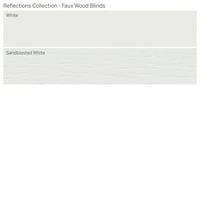 Kolekcija A. M., 2-inčne bežične rolete od drveta A. M., pjeskarene u bijeloj boji, širine 5 8 inča, duljine 72