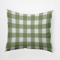 20 14 Jednostavno Daisy Gingham Plaid poliesterski naglasak jastuk, Scallion Qty 1