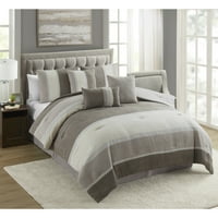 Sweet Home Collection Harvey Suede Comforter Set Taupe