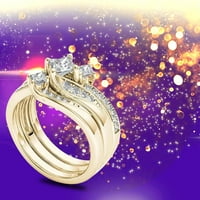 Rasprodaja nakita okrugli dijamantni prsten vjenčani prsten poklon za obljetnicu Pribor prstenovi veličina zlato
