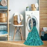 Ahgly Company stroj za pranje za pranje zatvorenih okruglih prijelaznih aqua ili cijan plavih prostirki, 4 'krug
