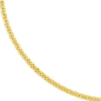 18K žuto zlato kruta okrugla ogrlica BO lančana ogrlica w jastoga - unisex