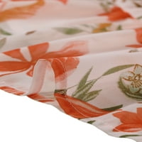Jedinstvene ponude za žensko pušeni struk Ljetni cvjetni print kvadratni vratni haljina